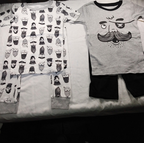 Carter's 4 pcs Pirate Snug fit cotton pajama Boys size 5 new with tags - Picture 1 of 6